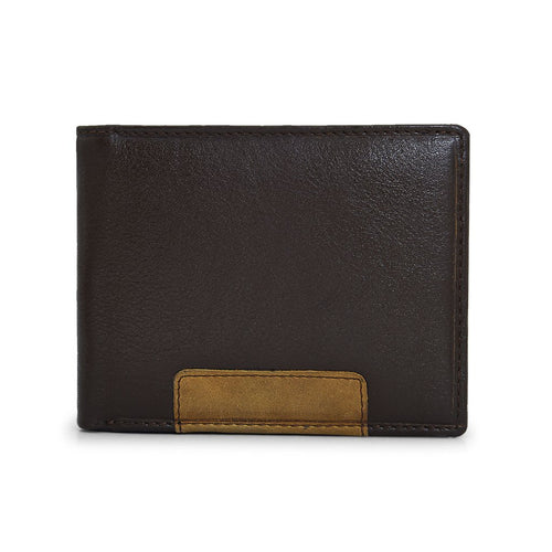 Textured Black Leather Wallet for Men